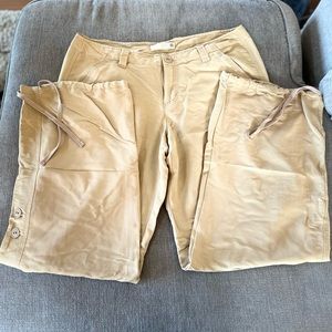 Vintage 90s, Y2K Route 66 Khaki Cargo Wide Leg Pants Juniors Size 9/10